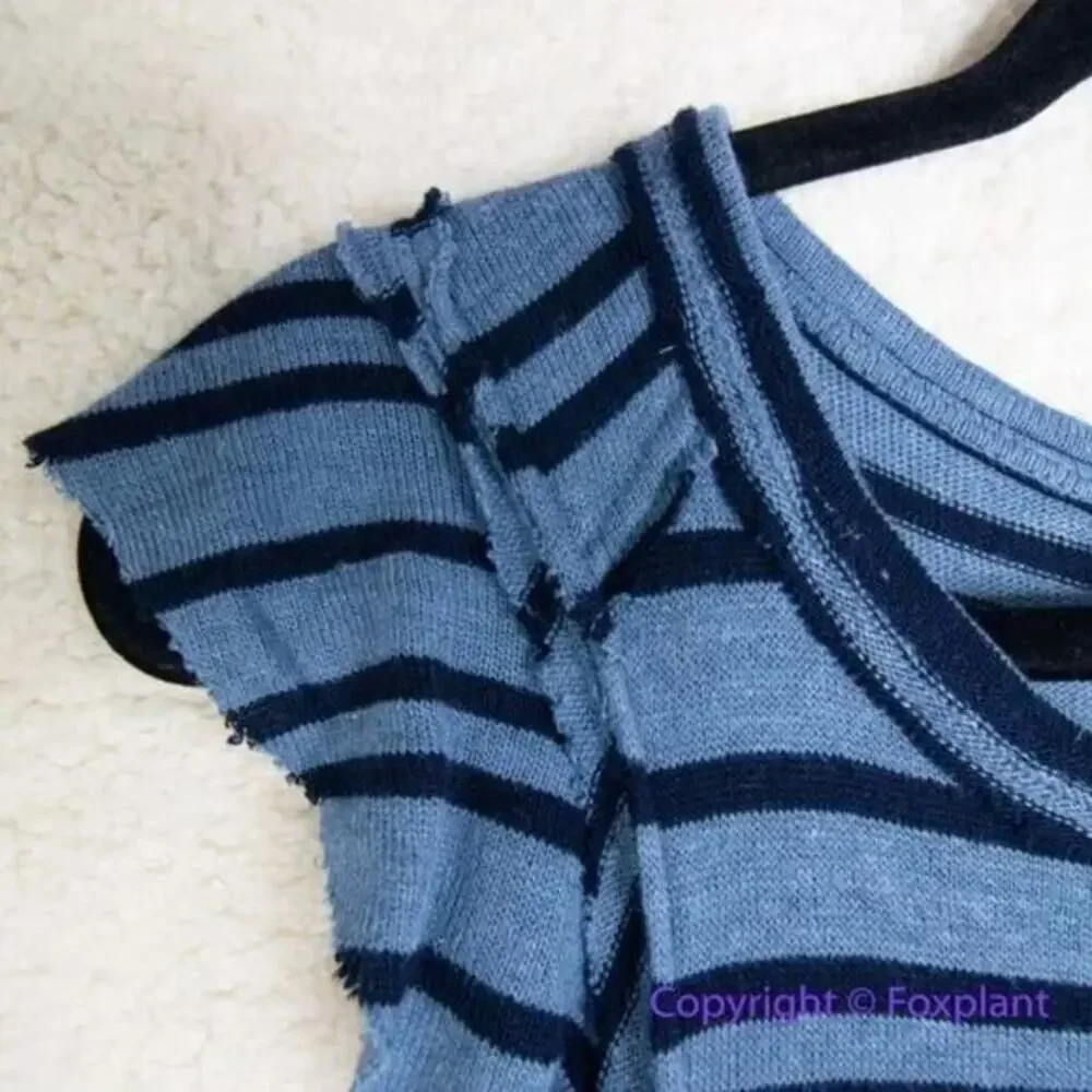 New! Free People Between The Lines Tunic Top dress in blue‎ , size XS